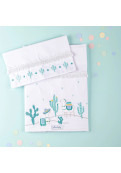 Juego De Sábanas Bordado Confetti 'llamas' ~ Verde - Cuna Charriot | Practicuna