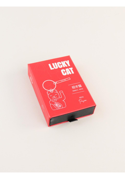 Llavero Lucky Cat Rojo Metálico