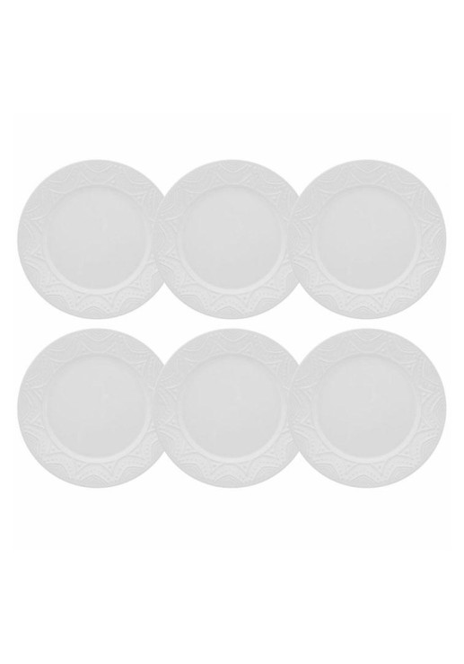 Serena Cream - Set X 6 Platos Postre 20 Cm Oxford