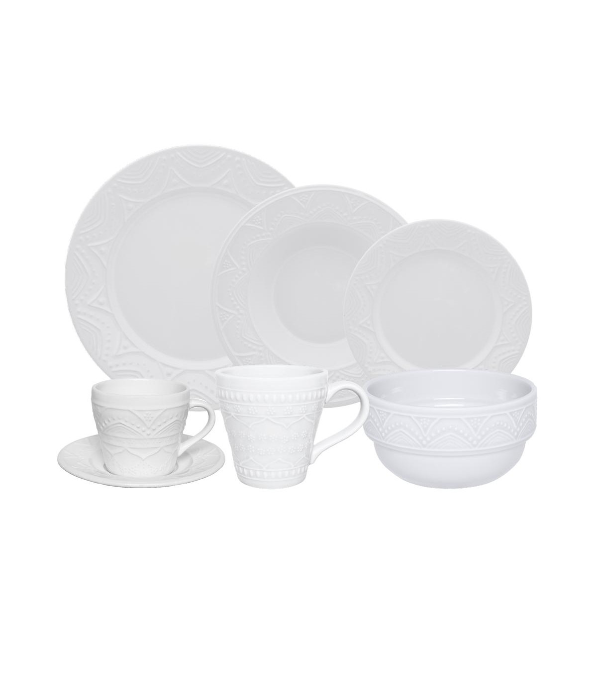 Serena Cream - Set X 6 Platos Postre 20 Cm Oxford