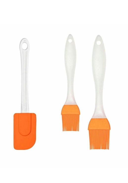 Set X3 Utensilios De Silicona Naranja