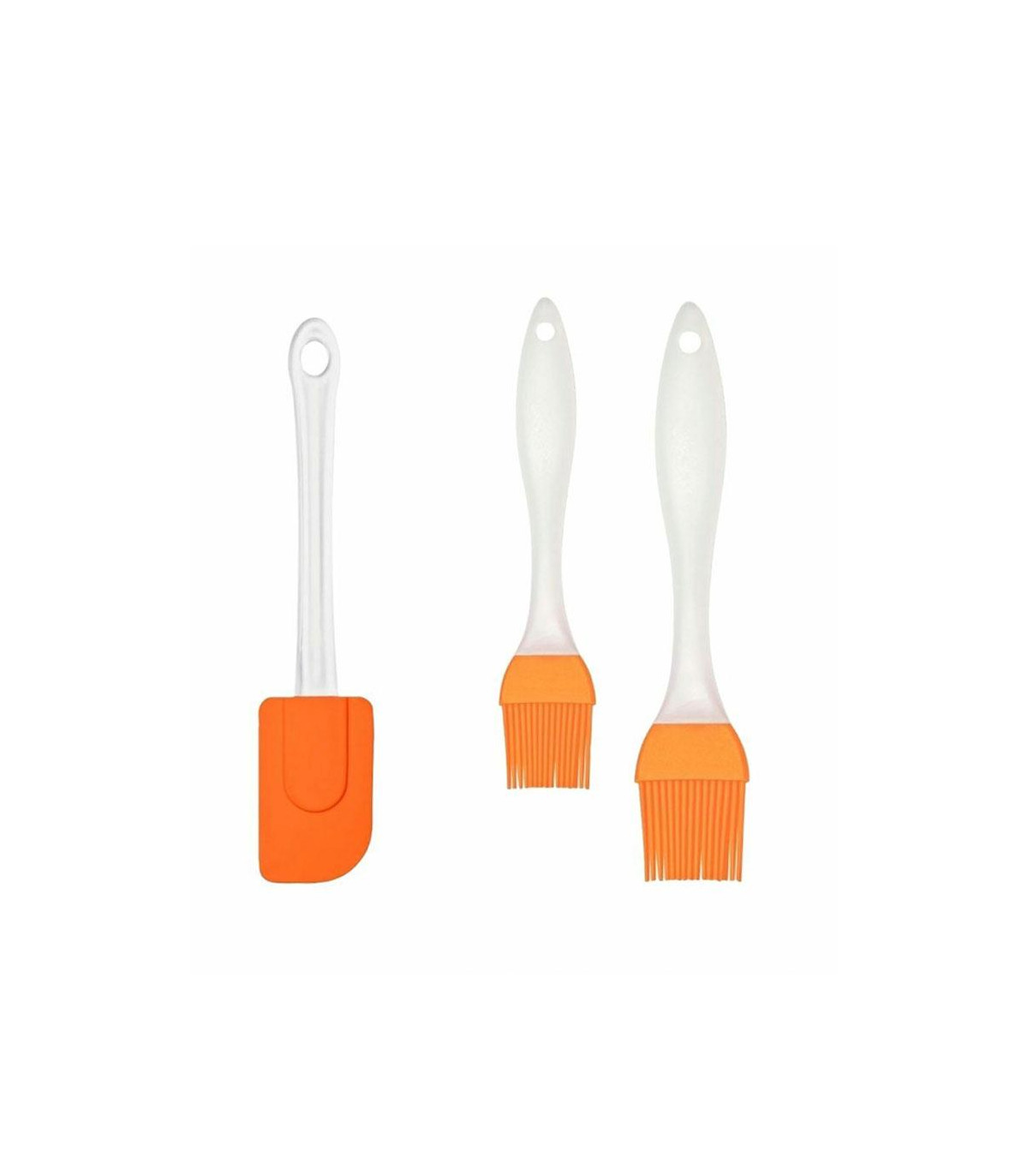 Set X3 Utensilios De Silicona Naranja