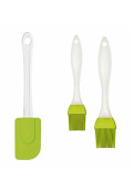 Set X3 Utensilios De Silicona Verde