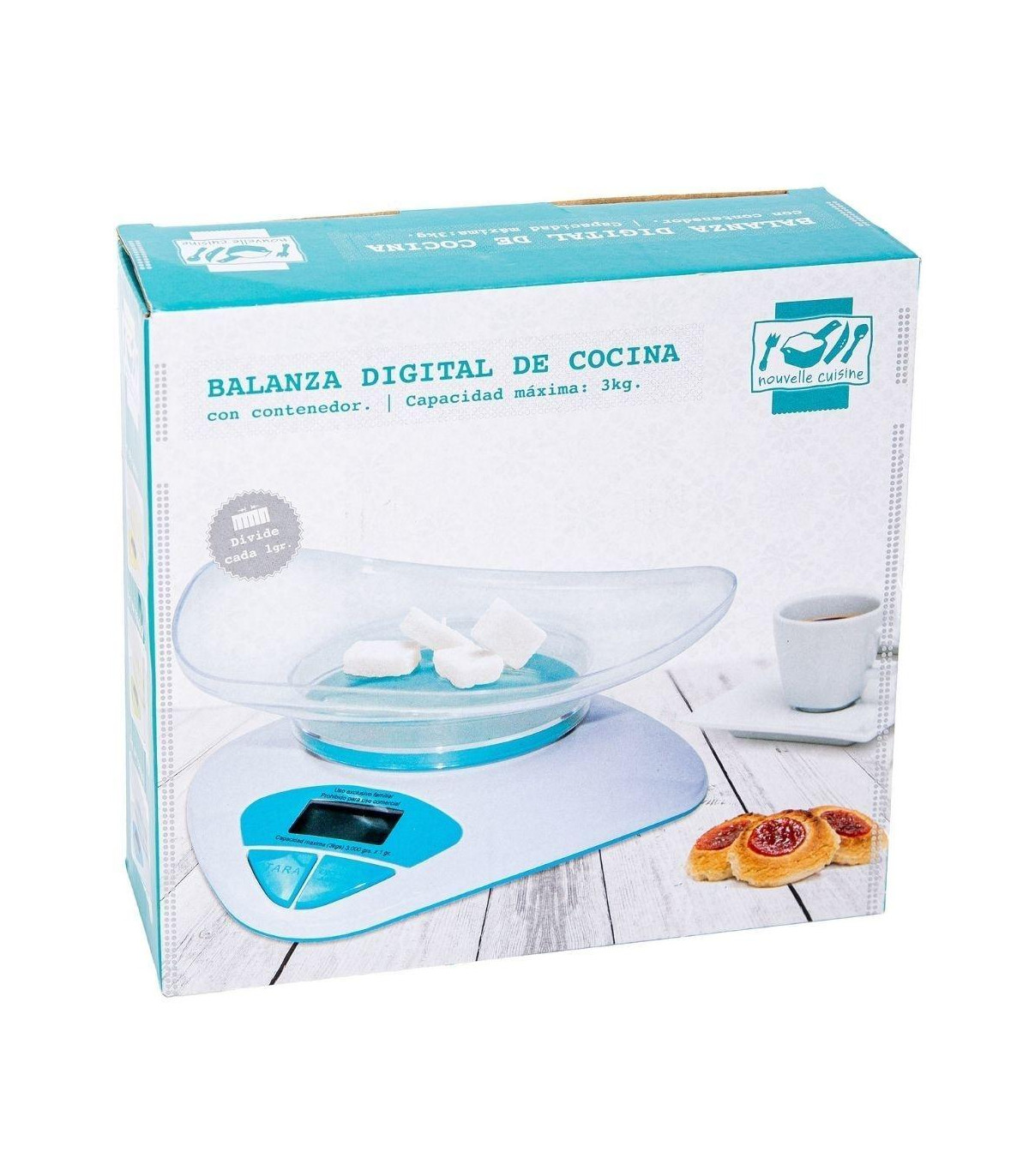 Balanza Digital Para Cocina X 3 Kg - Verde
