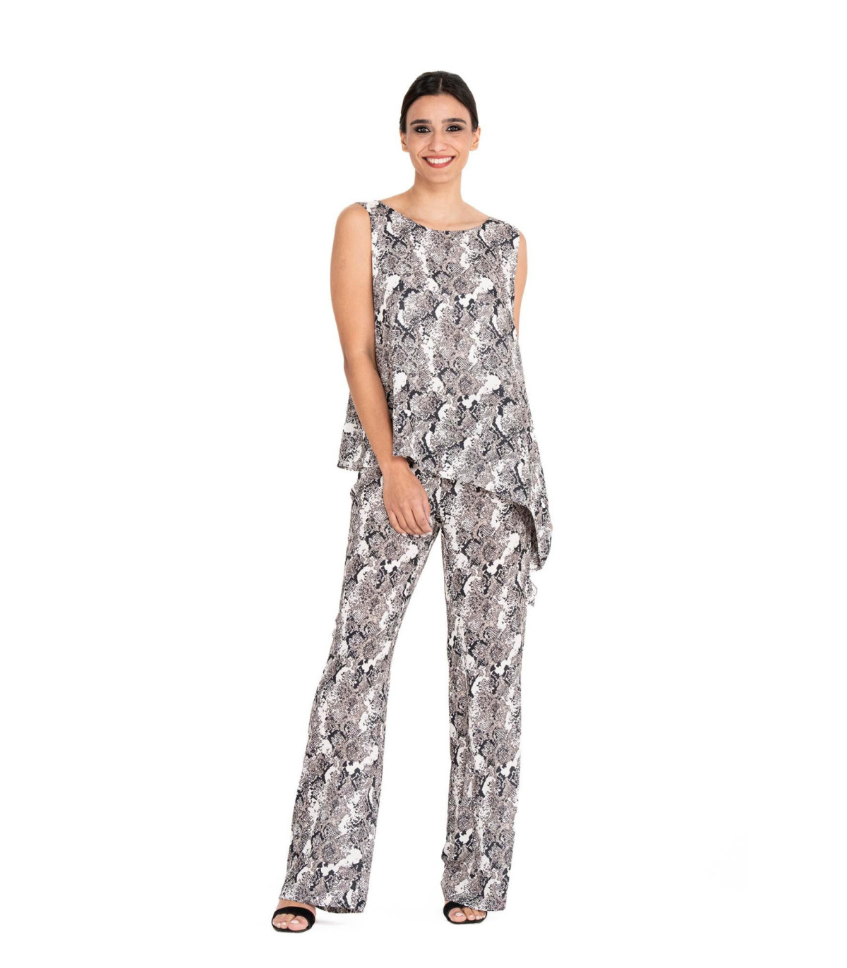 Entero Piton Mujer Mono Largo Estampado
