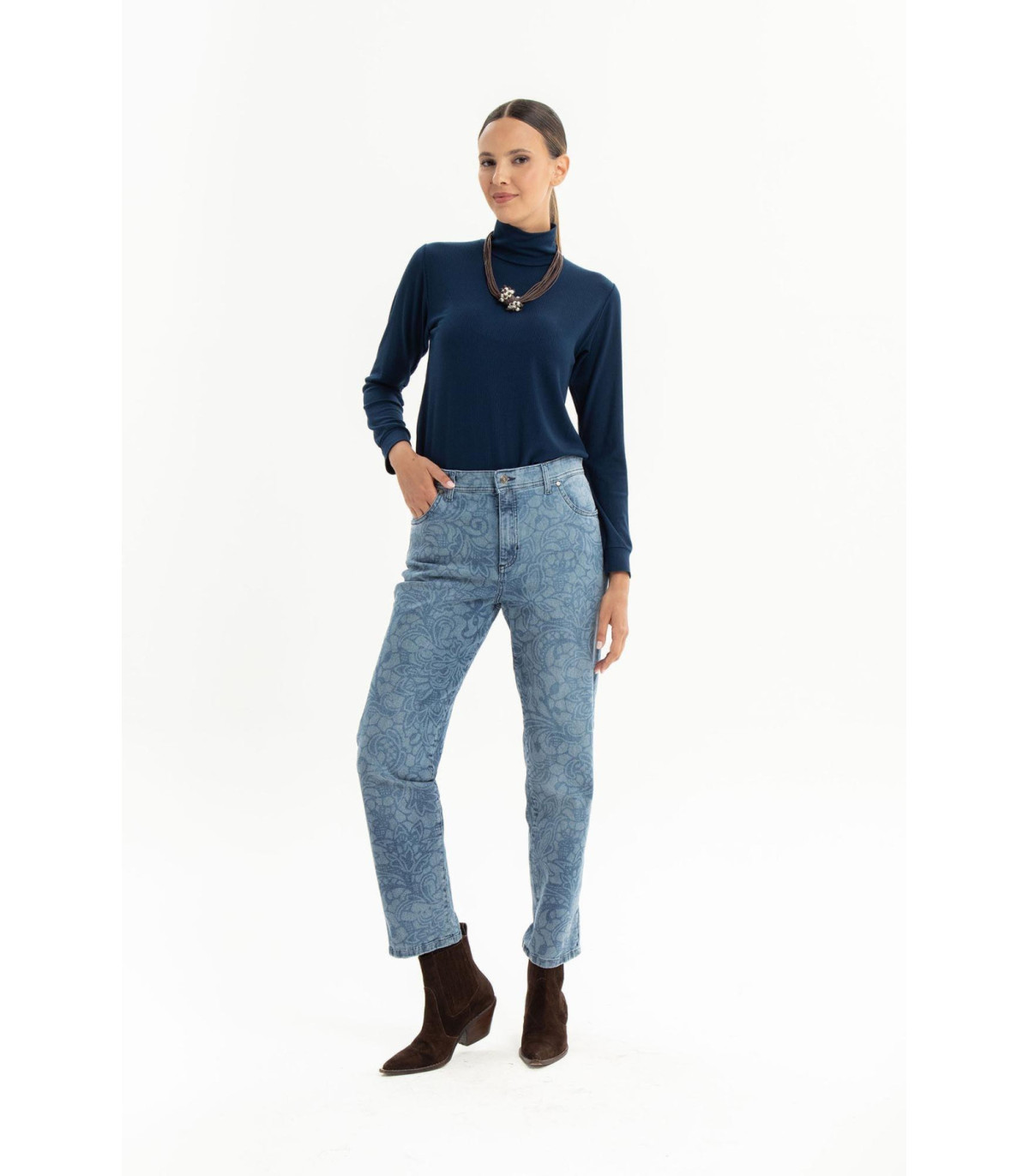 Jean High Waist Guipure