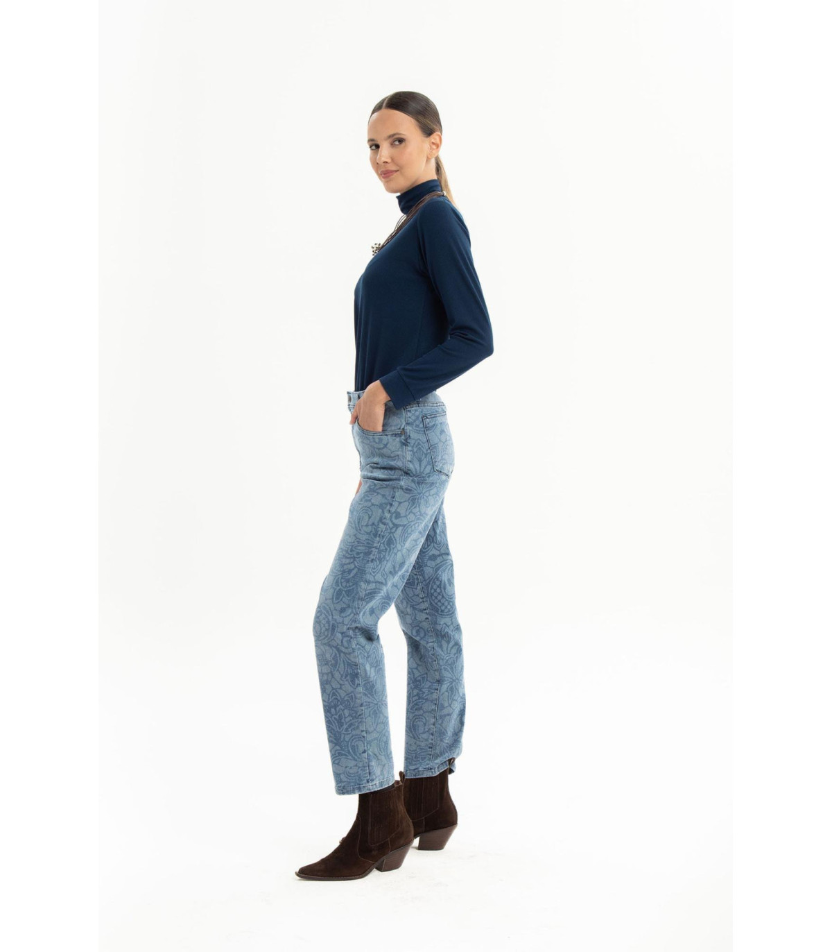 Jean High Waist Guipure