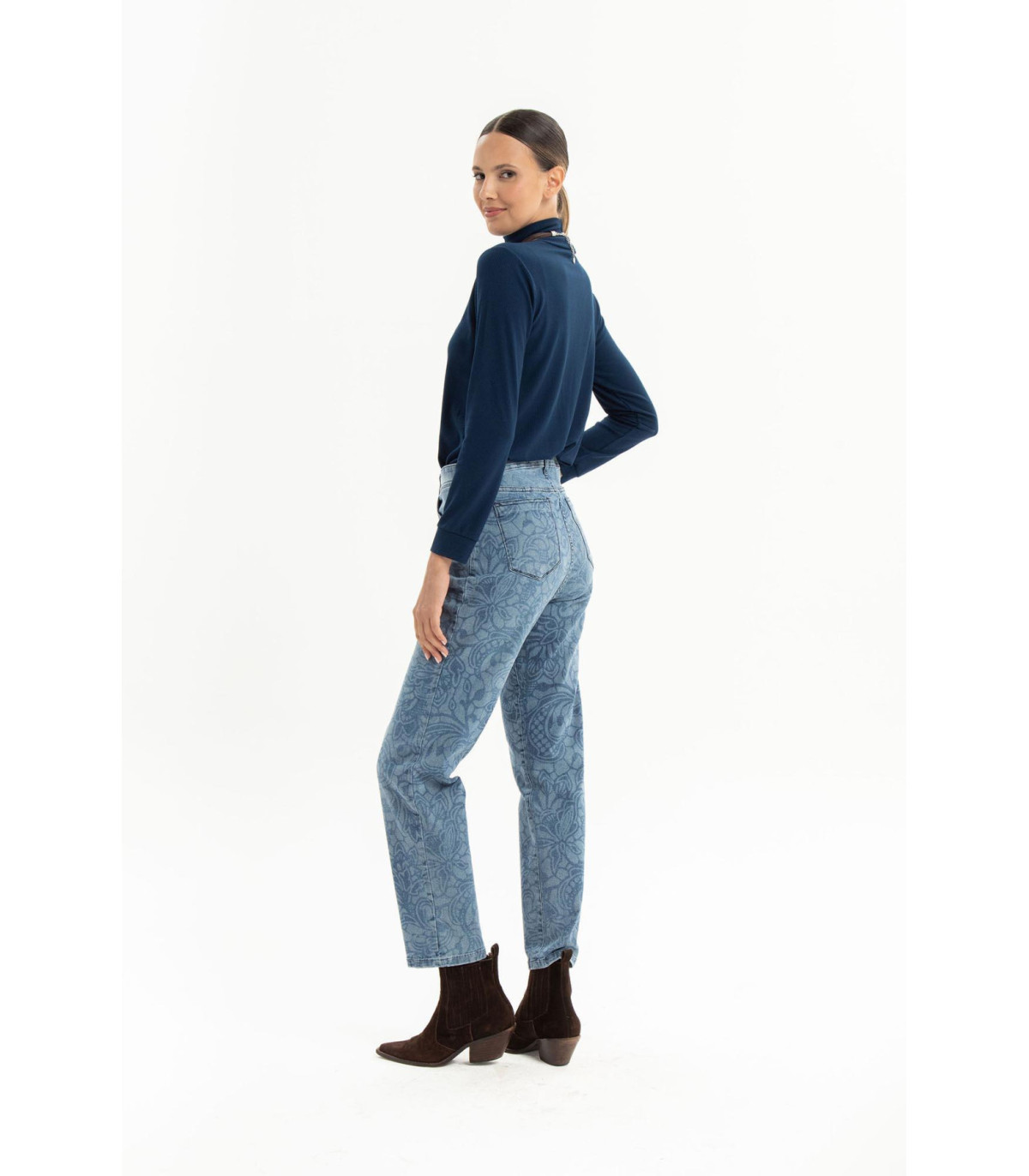 Jean High Waist Guipure