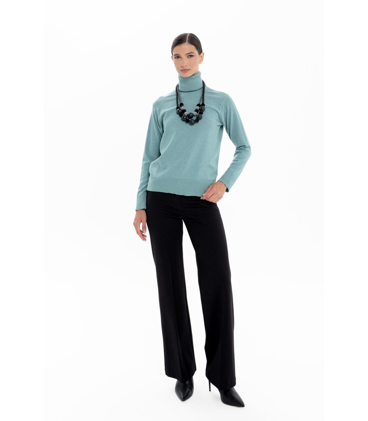 Collar Caroline Negro Collar Versátil Mujer