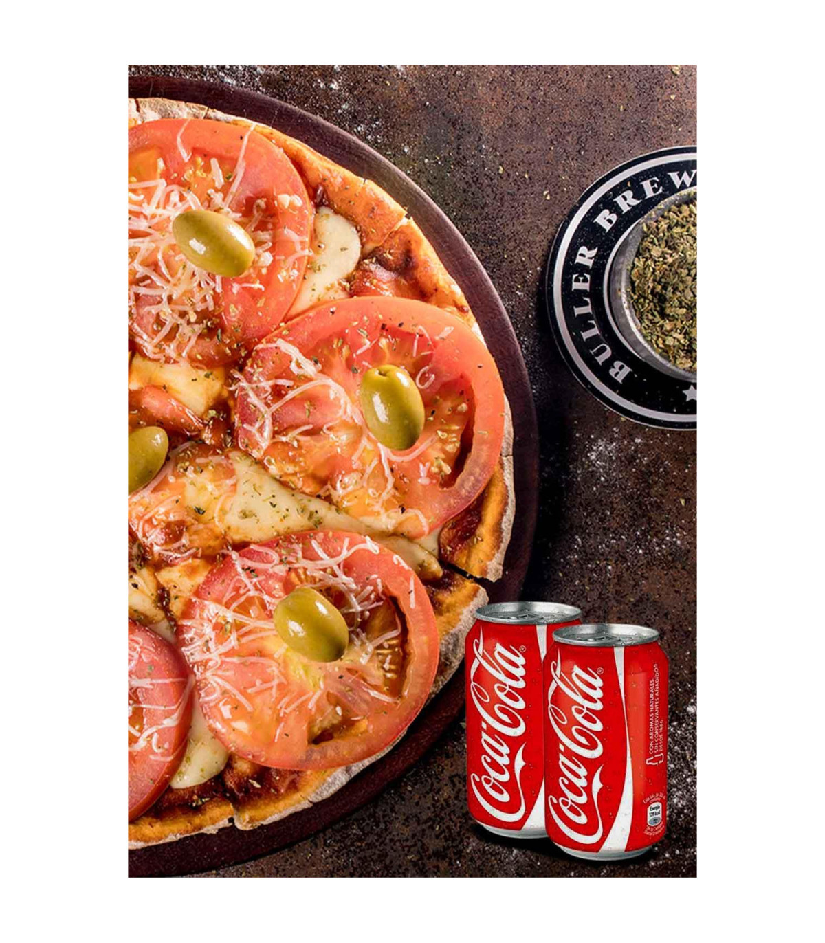 Pizza Napolitana + 2 Bebidas