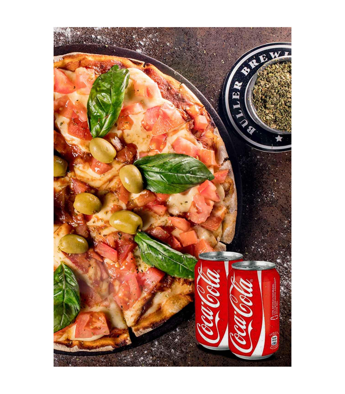 Pizza Margarita + 2 Bebidas