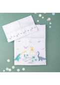 Juego De Sábanas Bordado Confetti 'dinos' - Cuna Colecho | Catre | Moises