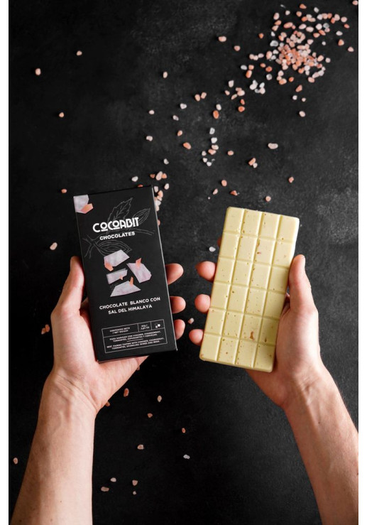 Tableta De Chocolate Blanco Con Sal Del Himalaya 80 Gr
