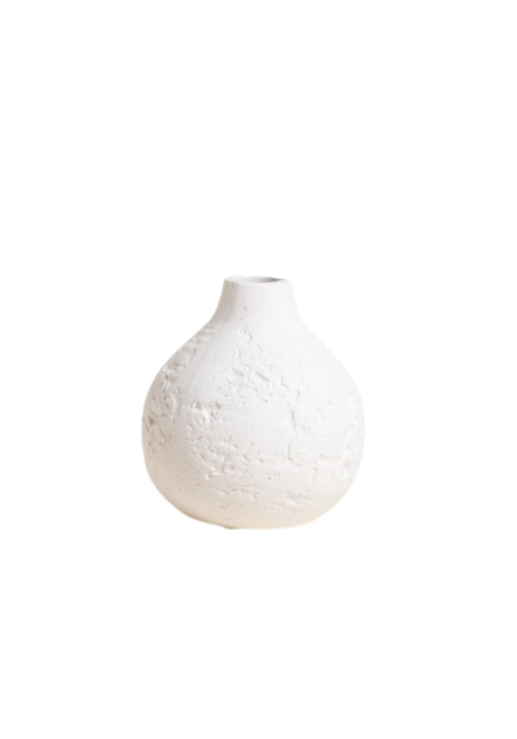 Florero Jhari De Cerámica Blanco Mate