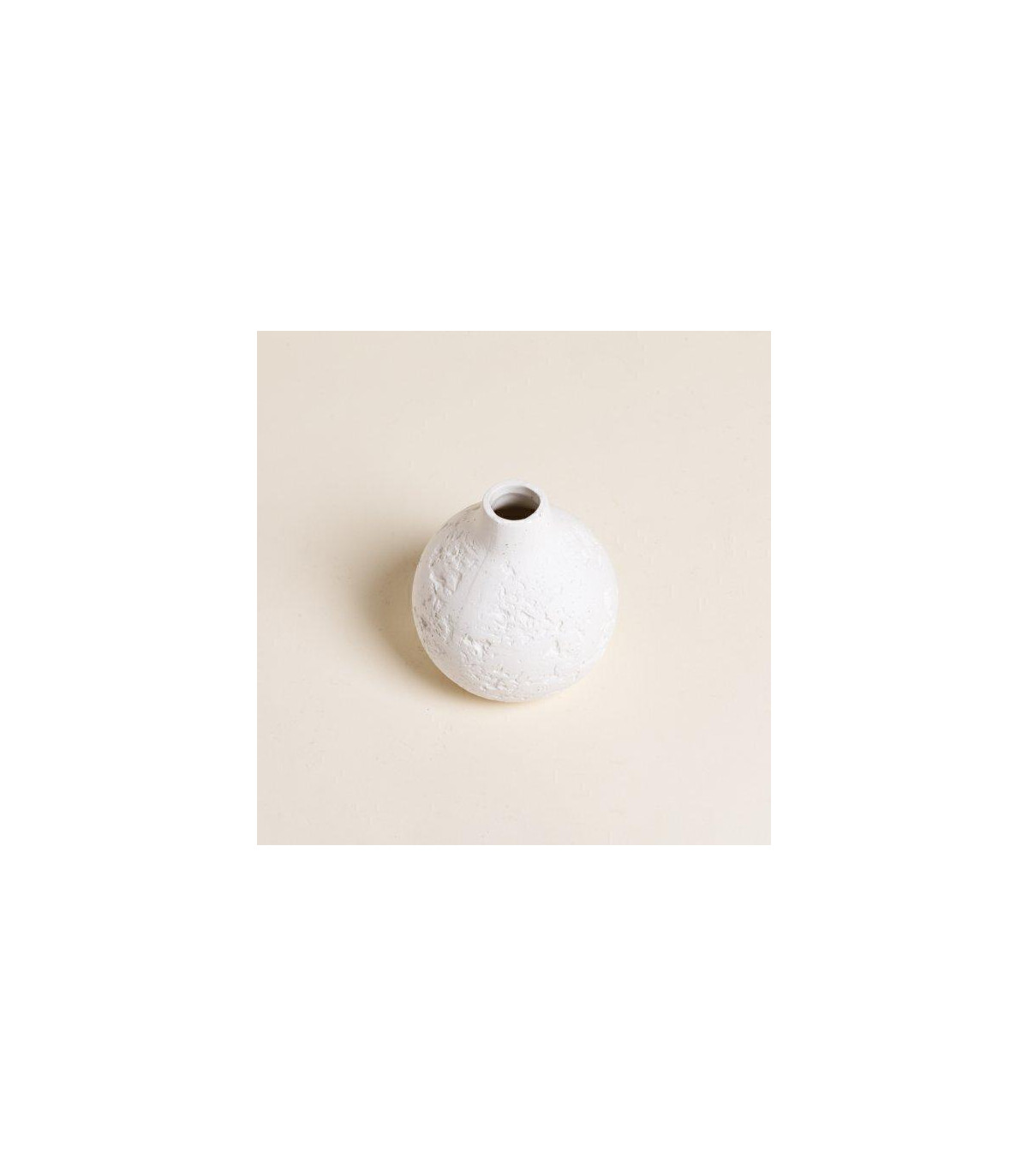 Florero Jhari De Cerámica Blanco Mate