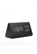 Reloj Digital De Madera Con Pantalla Led