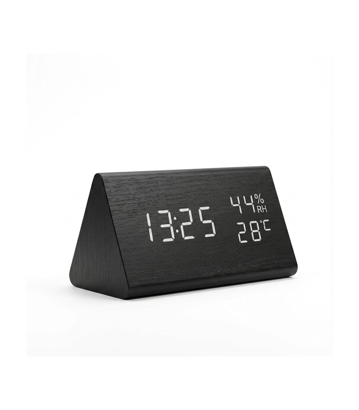 Reloj Digital De Madera Con Pantalla Led