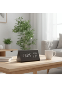 Reloj Digital De Madera Con Pantalla Led