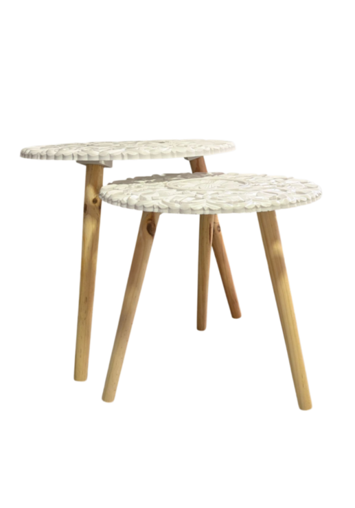 Mesa Arrime Mandala White