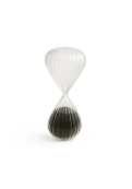 Reloj Grafo De Arena Negra En Vidrio