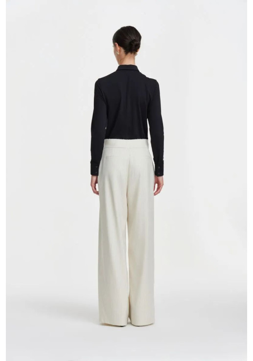 Pantalón Cristal Rayado Off White 44