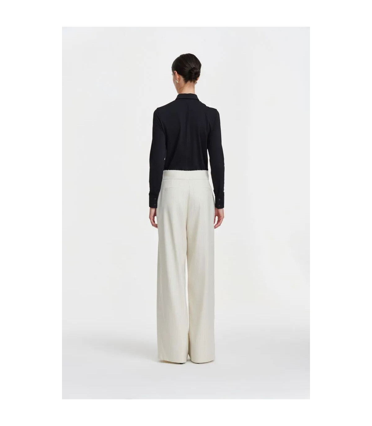 Pantalón Cristal Rayado Off White 44