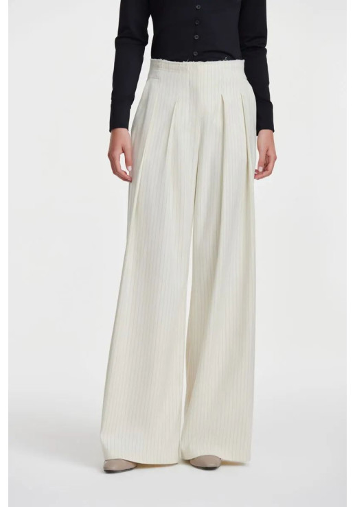 Pantalón Cristal Rayado Off White 44