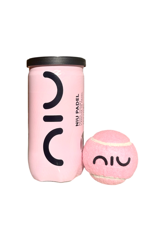 Pelota De Padel Niu Rosa Tubo X2 Rosa