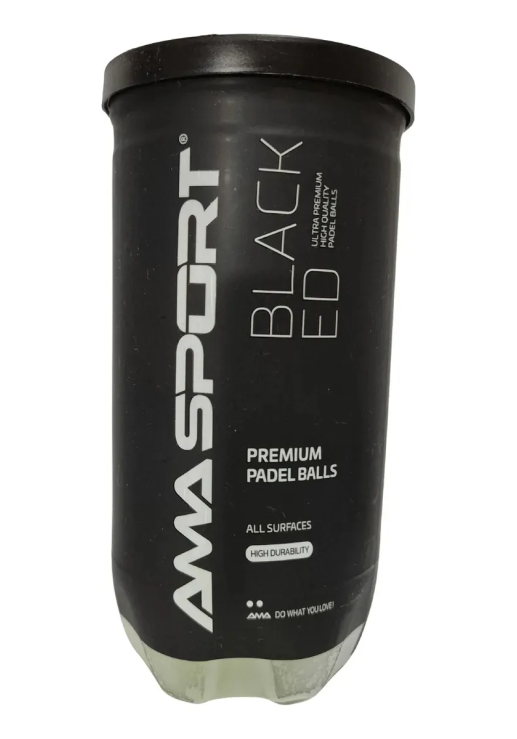 Pelotas De Padel Amasport Black Ed Tubo X2