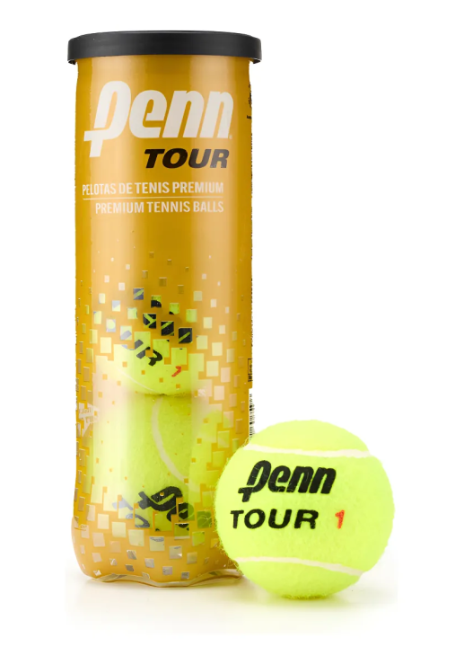 Pelotas De Tenis Penn Tour Tubo X 3 Unidades