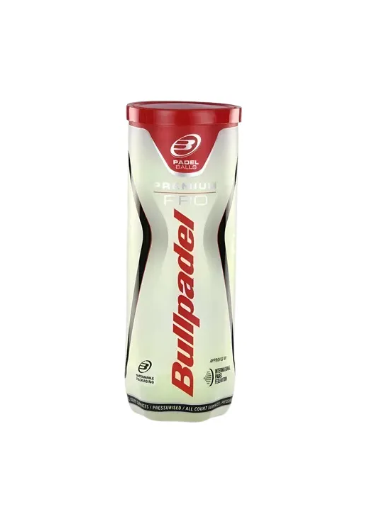 Tubo De 3 Pelotas De Padel Bullpadel Premium Pro