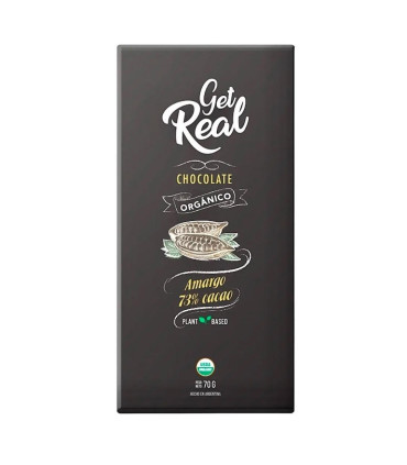 Chocolate Get Real 73% Cacao Organico 70 Gr.